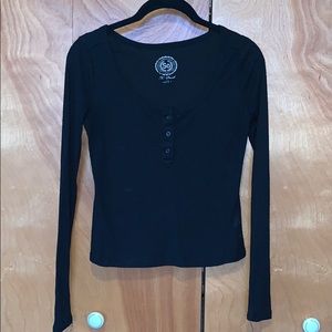 Long Sleeve Button Tee